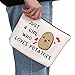 G2TUP Potato Lover Gift Who Loves Potatoes Makeup Bag Potato Queen Cosmetic Bag Food Lover Gift Zipper Travel Bag (Who Loves Potatoes)