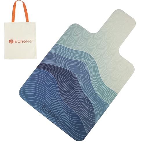 Echome Pilates Reformer Mat towel with shoulders, Pilates Reformer Cover with Great Grip, Easy to Wash Light Weight Portable (Peacock Blue)