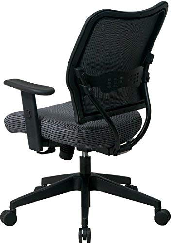 Space Seating Deluxe Veraflex Fabric Seat And Back, 2-To-1 Synchro Tilt Control And 2-Way Adjustable Arms Managers Chair, Charcoal #TOP3