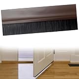 Spazzola di tenuta inferiore in lega per porte, Striscia di tenuta a spazzola inferiore for porta in PVC for garage e cancelli, multicolore, dimensioni multiple(B,L 60CM/Brush Height 20MM)