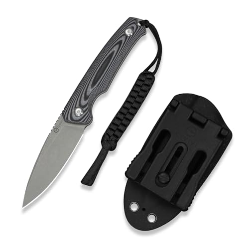 CIVIVI Altus EDC Fixed Blade Knife 2.99 14C28N Steel Drop Point Blade Full Tang G10 Handle Kydex Sheath with T-Clip Ideal for Outdoor Camping Hiking and Everyday Carry C20076B-2