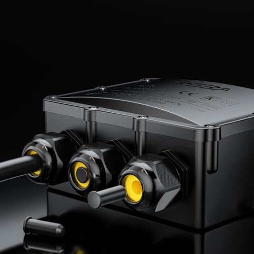 PEBA Wasserdichter Verschlussstopfen für Anschlussdosen M20 M25 Zubehör, für Verteilerdose Kabelverbinder Verschlussstopfen 10 Stück Schwarz