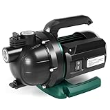 LANCHEZ Gartenpumpe 4600 l/h Fördermenge, Leistung 600 W, 36 m Förderhöhe, Ansaughöhe bis zu 8 m, Tragbarer Griff, Wasserpumpe für Regenfässer, Zisternen, Gartenteiche