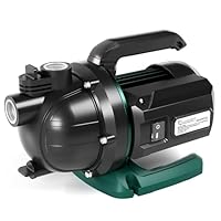 LANCHEZ Gartenpumpe 4600 l/h Fördermenge, Leistung 600 W, 36 m Förderhöhe, Ansaughöhe bis zu 8 m, Tragbarer Griff, Wasserpumpe für Regenfässer, Zisternen, Gartenteiche