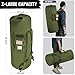 DEYACE Sea Bag, 110L Extra Large Military Duffle Bag with Name Tag Pocket Backpack Straps, Heavy Duty Army Duffle Bag for Camp or Laundry Bag