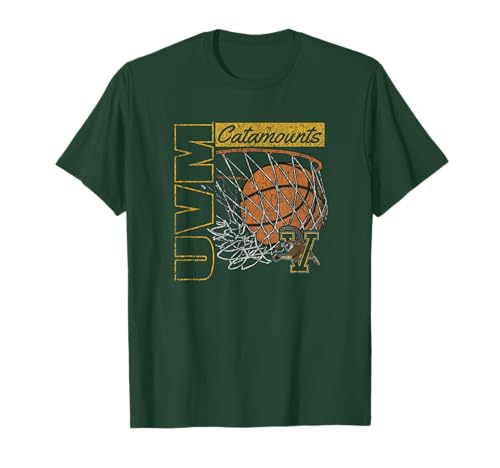 Vermont Catamounts Vintage Basketball 90's Green T-Shirt
