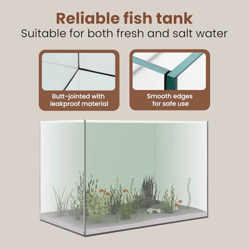Miniatura 5 de Vidaxl Acuario Con Almacenamiento Cristal, Un Diseño Rectangular Moderno Y Duradero Para El Hogar O La Oficina, Funcional Y Fácil De Mantener.