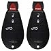 KeylessOption Keyless Entry Remote Control Car Key Fob for Dodge Chrysler Jeep (Pack of 2)