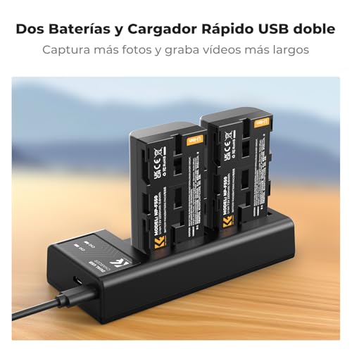 Ficha técnica K&F Concept NP-F550 Kit Cargador de Batería LED 2600mAh Compatible con Sony NP-F550 F570 F750 F770 F930 F950 F970 para Luces LED Monitor Cursor de Cámara - Fernando Cortés Ficha técnica K&F Concept NP-F550 Kit Cargador de Batería LED 2600mAh Compatible con Sony NP-F550 F570 F750 F770 F930 F950 F970 para Luces LED Monitor Cursor de Cámara - Fernando Cortés