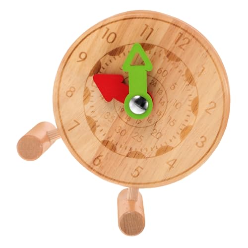 Kisangel Wooden Cognitive Clock for Boy Girl Educational Learning Toy Mini Clock Plaything Sensory Toys Year-old Boys Montessori