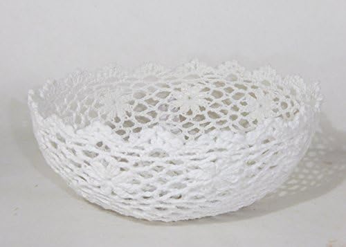Crochet D. Bowl 21 H. 8 cm BIANCO