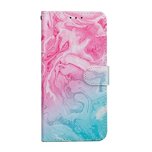 Yagook PU Leder Hülle Retro Marmor Schutzhülle Brieftasche Ledertasche Bookstyle Lanyard Weiche Handyhülle Kunstleder Lederhülle Silikon Tasche Kompatibel mit Samsung Galaxy S20 FE - Grüner Marmor Cover