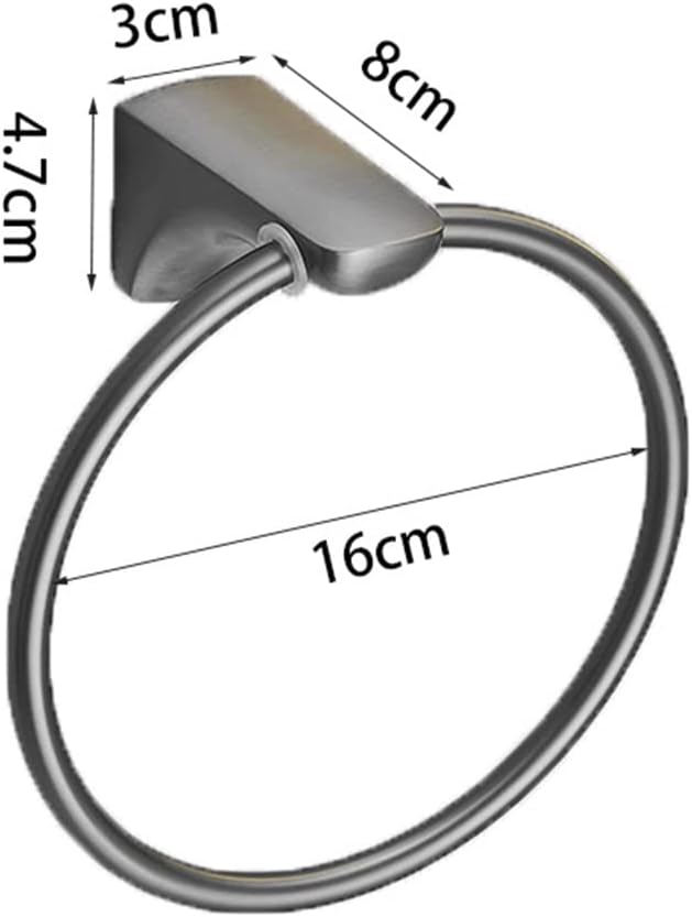 LSLYTQ Bathroom Towel Rack, 304 Stainless Steel Creative Round Towel Ring, Bathroom Towel Hangerm, Light Luxury Style