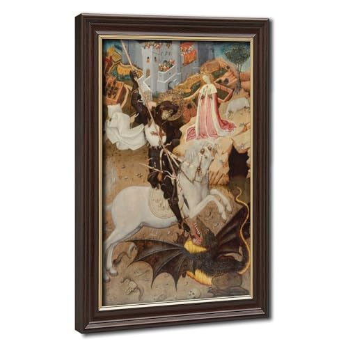 Impression sur toile Saint George et le dragon WCYB cadre à suspendre 20x30 cm