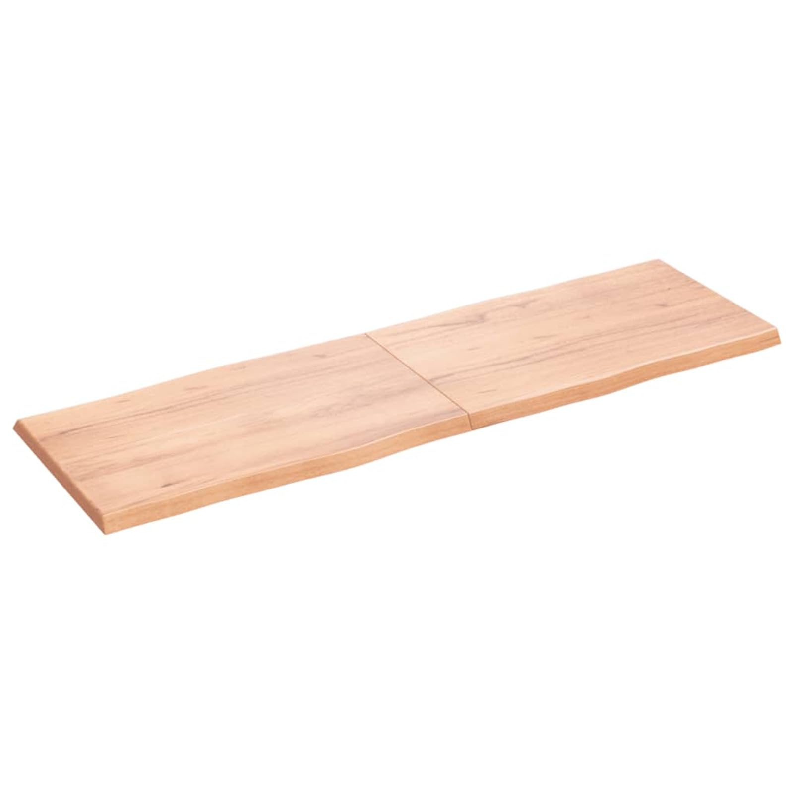 Plateau de table en bois de chêne traité marron clair 140x60x(2-6) cm