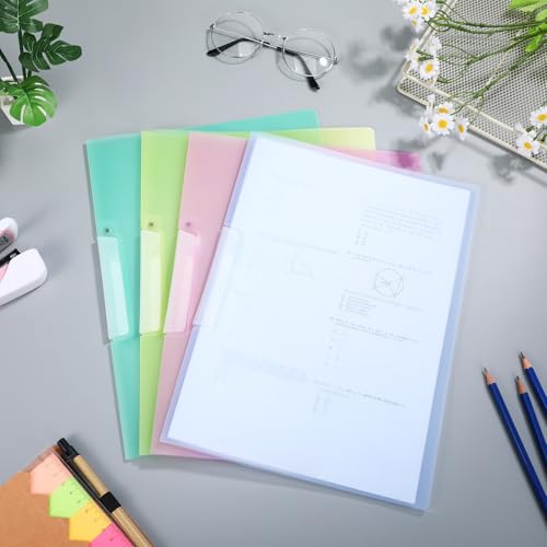 GALPADA 8pcs A4 Plastic File Folders with Swing Clip for Document Organization, Sturdy Material and Space Optimization, Professional and Stylish Design for Business and School Use - Image 4