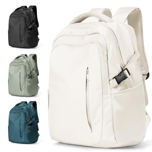 suwasp Large Travel Backpack for Women Men Airline Approved Carry On Personal Item Backpack Bag Frontier Airlines Personal Item Bag Flight Approved Luggage Backpack - White