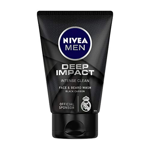 Image of Nivea Men Face Wash, Deep Impact Intense Clean, 100g & Deodorant Roll On, Protect & Care, 50ml