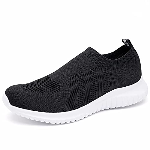 Image of konhill Women's Walking Tennis Shoes - Lightweight Athletic Casual Gym Slip on Sneakers