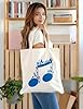 XIARON High-definition printed tote bags Abstract Fire Note Hot Music Club Tracks 340g/m² thick fabric Reusable L Blue #1