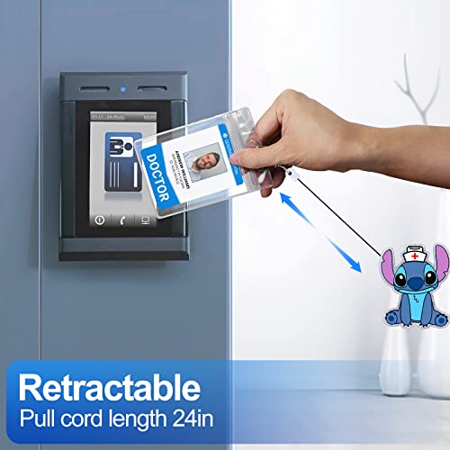 Akkya Badge Reel Holder Retractable With Id Clip For Nurse Nursing Name Tag Card Cute Funny Cartoon Nursing Student Teacher Doctor Rn Lpn Medical Assistant Work Office Alligator Clip-Gifts For Nurses #TOP3