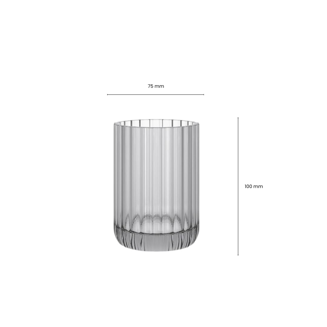 Cosmic Lido Vaso Portacepillos para Encimera de Baño con Diseño Contemporáneo y Circular. Soporte para Cepillos de Dientes de Cristal de Color Bluish Green