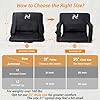 LILYPELLE Wide Heated Stadium Seat Bleacher Seat with Back & Arm Support, Portable 6 Reclinng Positions Stadium Seating for Bleachers, Bleacher Seats for Sports Events, Outing, Travelling