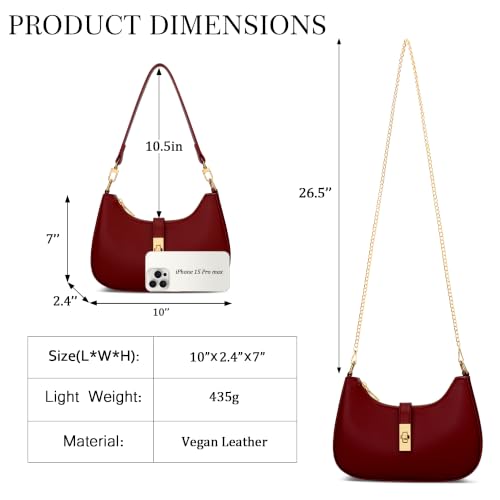 Image of KKXIU Shoulder Bag for Women Cute Hobo Vegan Leather Handbag