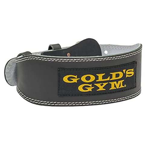 Gold Gym G3368 Training Leather Belt, BK, M, 29.5-33.5 inches (75-85 cm), Genuine Gold Gym Trainers, Popular, Classic Belt, Black