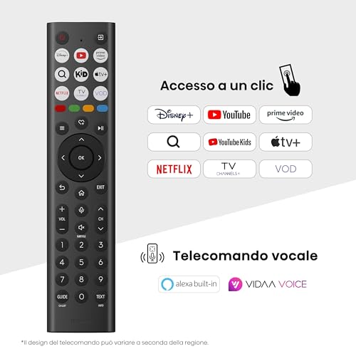 Hisense Smart TV OLED 55" 4K 55A8DQ, Smart TV VIDAA con 1000+APP, Dolby Vision IQ, HDR 10+ Adaptive, 120Hz Game Mode PRO, Audio Dolby Atmos - Immagine 4
