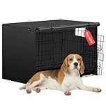 Iubyceh 30 Inch Heavy Duty Dog Crate Cover, Waterproof Oxford Fabric Pet Cage Cover, Universal Fit Wire Kennel with Ventilation Window for Indoor Outdoor Use