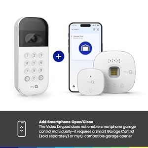 myQ Smart Garage Door Video Keypad with Wide-Angle Camera, Customizable PIN Codes, and Smartphone Control–Take Charge of Your Garage Access Works with Chamberlain, LiftMaster and Craftsman openers, White — photo 6 of 6
