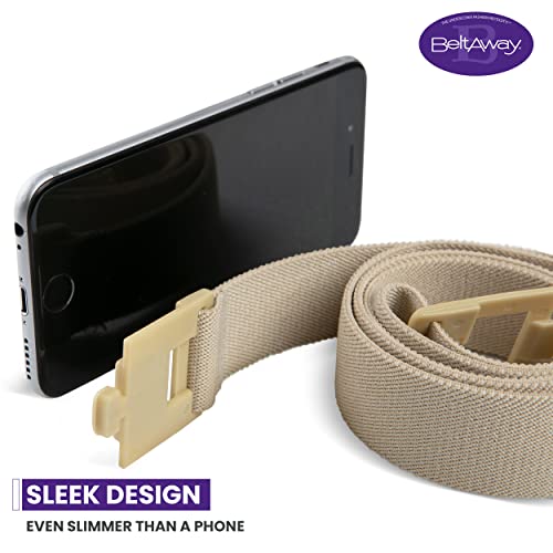 Image of Womens Belts for Jeans, Invisible Flat Buckle Belt, Adjustable Stretch Fit | Adjustable Invisible Belt with Flat Buckle, No Bulge, Comfortable All Day Fit for Jeans, Pants and Dress