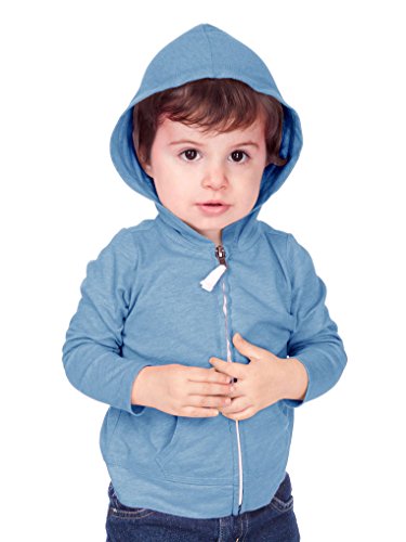 Kavio! Unisex Infants Jersey Long Sleeve Zip Up Hoodie Azure 24M