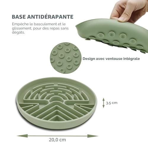 Lesipee Gamelle à alimentation lente pour chien pour animaux de grande et petite taille, bol de nourriture pour chien anti-étouffement avec puzzle et base antidérapante, mangeoire interactive pour – vue 8