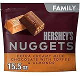 Hersheys Nuggets Extra Creamy Milk Chocolate, Toffee And Almonds Candy Bars, Individually Wrapped, 439g Share Pack