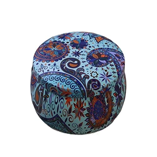 JINGYAN Retro Floral Tea Storage Jars - Charming Mini Gift Box for Cookies, Candy, and Tea - 1PC