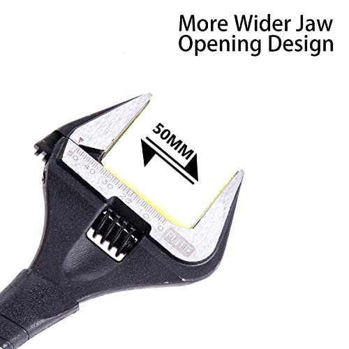 Zeguard 10 inch Adjustable Spanner, 50mm Wide Jaw Opening Adjustable Wrench, 250mm Plumbing Tools Set for Plumbers - Image 2