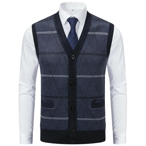 Gilet chaud en cachemire mélangé homme couche de base automne hiver