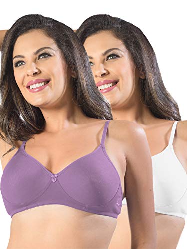 Image of SONARI Womens Non Padded Cotton Bra | Wire Free, Medium Coverage, Seamless Cups, Comfortable Polyester Cotton Blend Fabric | Adjustable Straps, Ideal for Everyday Wear - Smile