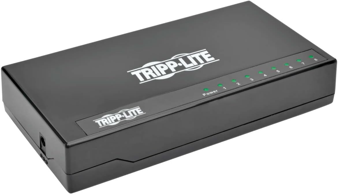 Tripp Lite 8-Port Gigabit Ethernet Switch, Desktop, RJ45 Unmanaged Network Switch 10/100/1000 Mbps (NG8P)
