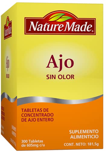Herbal Plus, Ajo Sin Olor 300 Tabletas Nature Made Concentrado