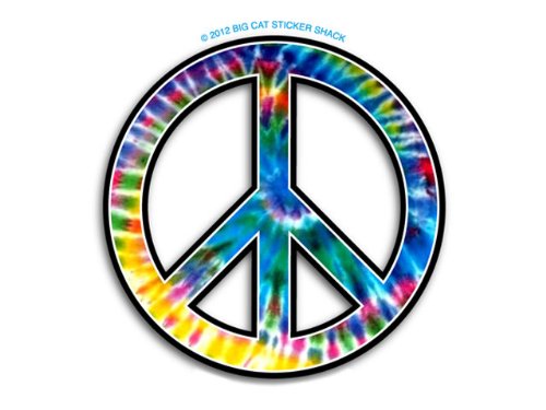 Peace Symbol - Tie Dye (Bumper Sticker)
