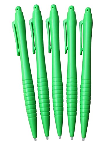 Dealbude24 5X Grün Stylus BedienStift Pen Eingabestift Pen Lang Display Touch Pen mit Loch für Anhänger für PDA und Organizer Plastik Cover