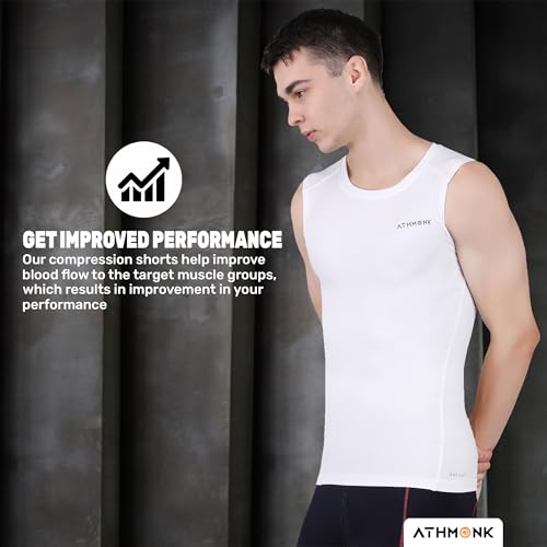 Image of Compression Vest Tank Body Shaper Without Sleeve for Men - Gym Shirt for Men Men Shapewear - Keep Dry Tight Skin Fit - Breathable Inner for Men Sports Wear Workout Gym Sports