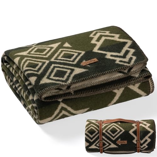100% Wool Blanket 62x86 Warm Outdoors Sage