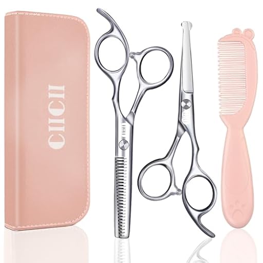 CIICII Tijeras Peluqueria para Niños, Tijeras de Peluquería de Punta Redonda de Seguridad (Tijeras para Cortar el Cabello) para Bebés Niños Pequeños, Kit de Corte de Pelo de Peluquería para el Hogar | Ya disponible en tu tienda friki favorita! En mundofriki.es!