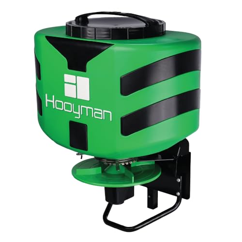 Hooyman Vehicle Spreader with Adjustable Feed Rate Universal Attachment 125LB Capacity for Seeding Land Management and Lawncare