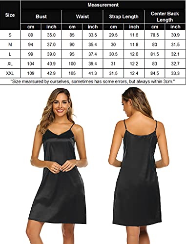 Avidlove Women's Satin Nightgown Satin Babydoll Silky Full Slip Strap Chemises Midi Sleepwear #TOP5
