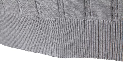 Chaleco de punto de ocho para hombre con cuello en V casual 6